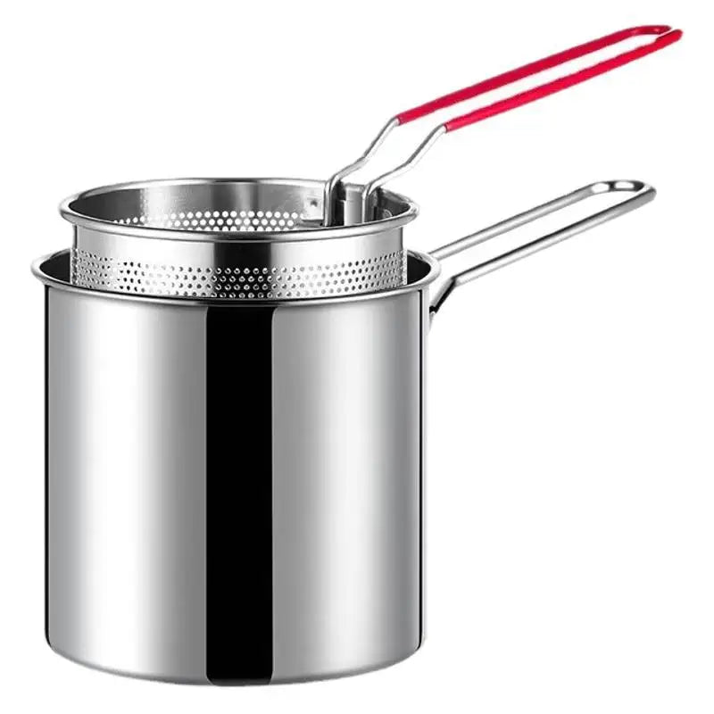 Stainless Steel Deep Fryer With Frying Basket Multifunctional Small Pot Kitchen Specific Frying Chicken And Other Cooking Tools