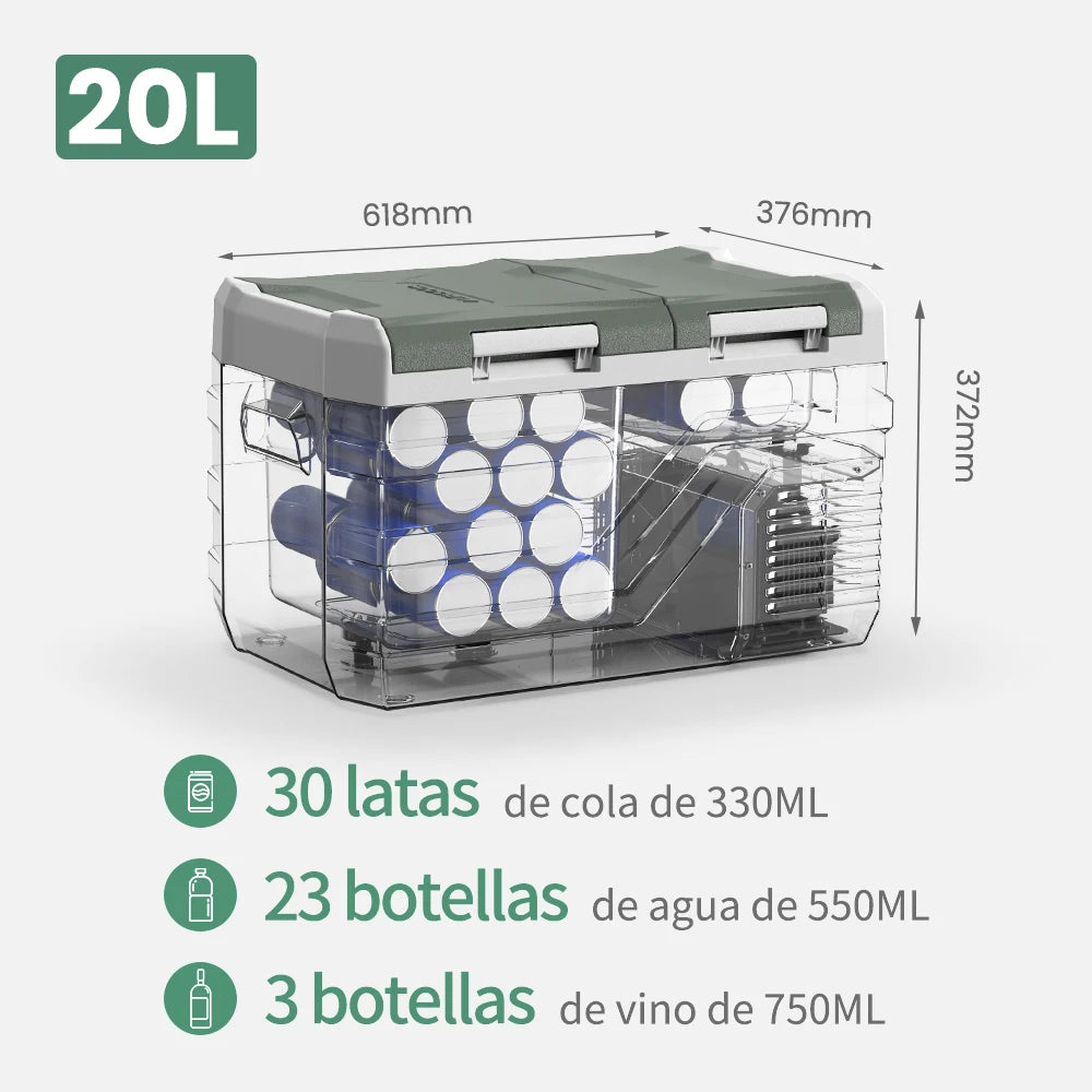 Alpicool NLS 20L 30L 40L Portable Refrigerator Mini Fridge Freezer 12V Compressor Cooler 12/24V DC 100-240V AC for Camping