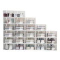 24-Pack Thick Transparent Shoe Boxes