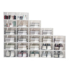 24-Pack Thick Transparent Shoe Boxes
