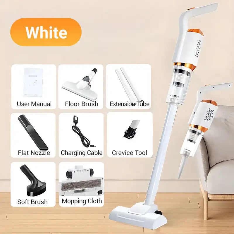 Cordless Vacuum Cleaner 6000PA Powerful Suction for Home & Car Handheld Cleaning Robot Auto Vacuums Strong Suction Cleaner