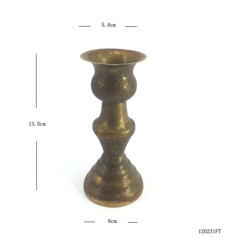 Single Headed Metal Candlestick Romantic Wedding Decorations Iron Art Candle Holders Living Room Candlelight Dinner Decoration