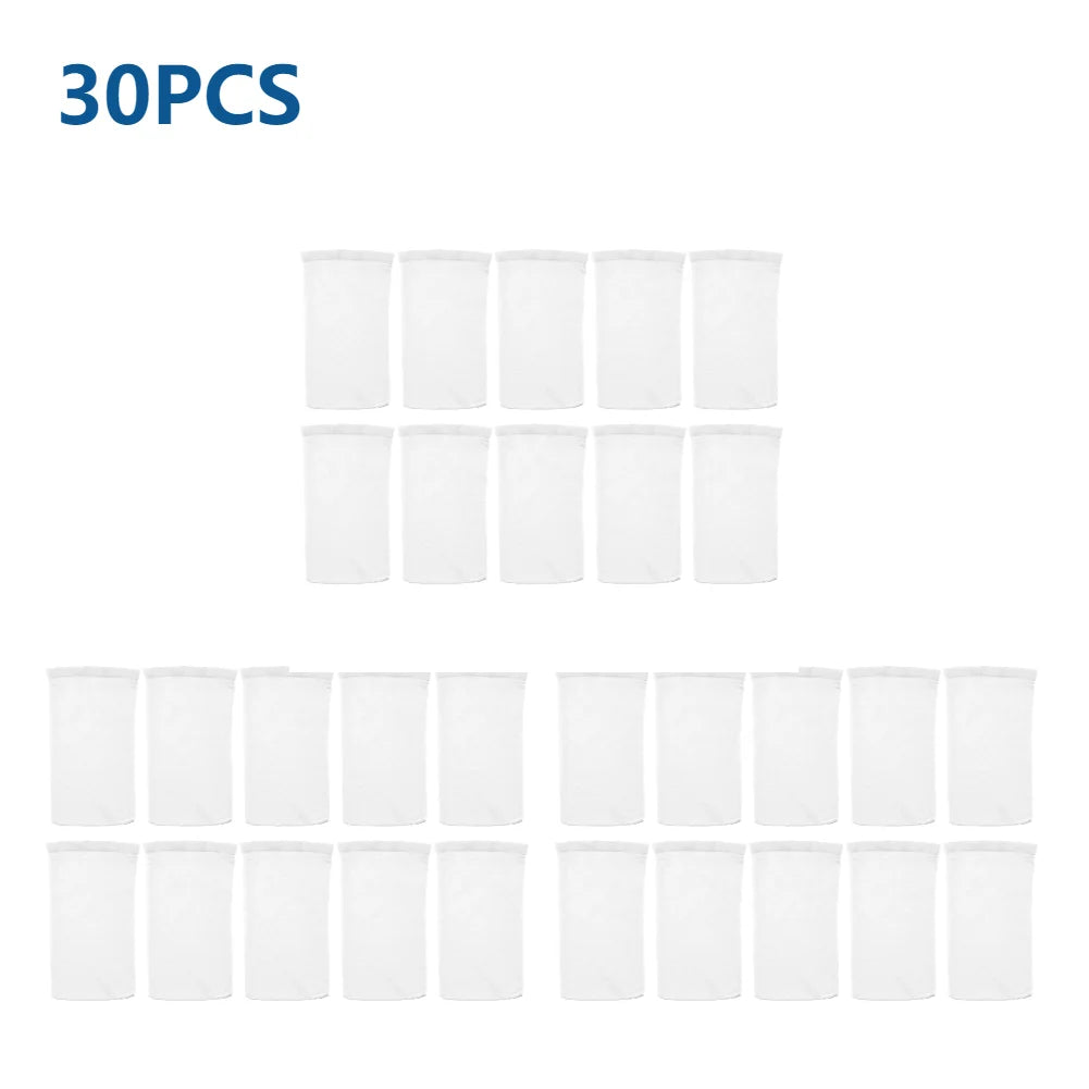 100-10PCS Pool Skimmer Socks Fish Tank Mesh Bag Round Swimming Pool Mesh Filter Cleans Debris and Leaves Baskets Filters