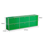 Storage Cabinet Storage Shelf Stainless Steel Metal Board Living Room Cabinet Sideboard Cabinet Modular Furniture-No Keys
