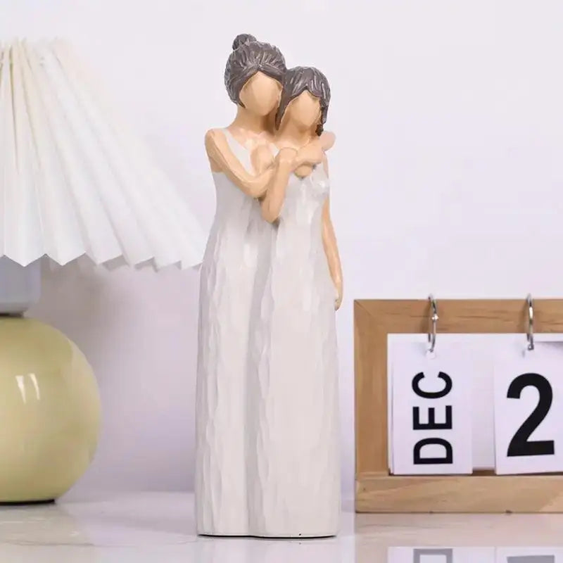 Standing Mother Hugging Daughter Statue Meaningful Family Moments Desktop Ornaments Memorial Gifts Daughter Gift from Mom