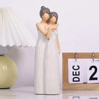Standing Mother Hugging Daughter Statue Meaningful Family Moments Desktop Ornaments Memorial Gifts Daughter Gift from Mom