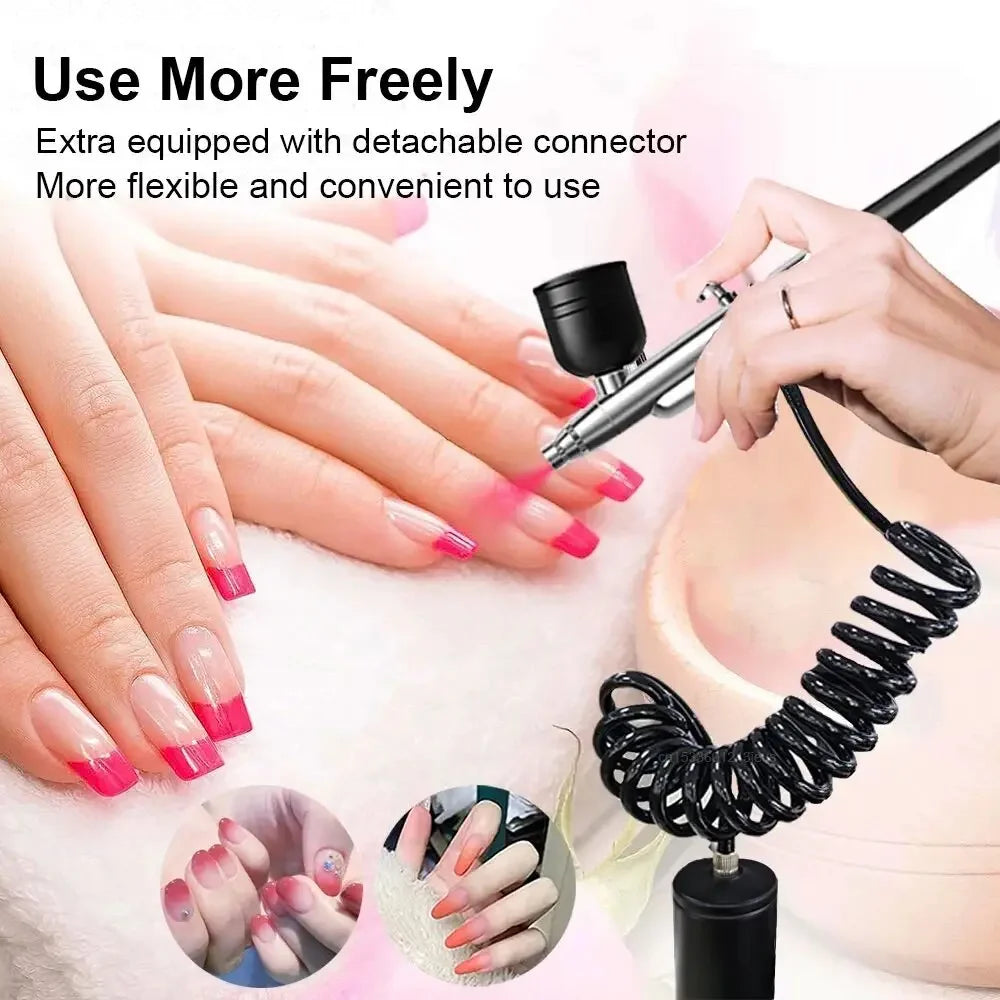 New Airbrush Nail with Compressor Portable Air Brush with Compressor For Nails Art Cake Craft Airbrush Nail Art Compressor