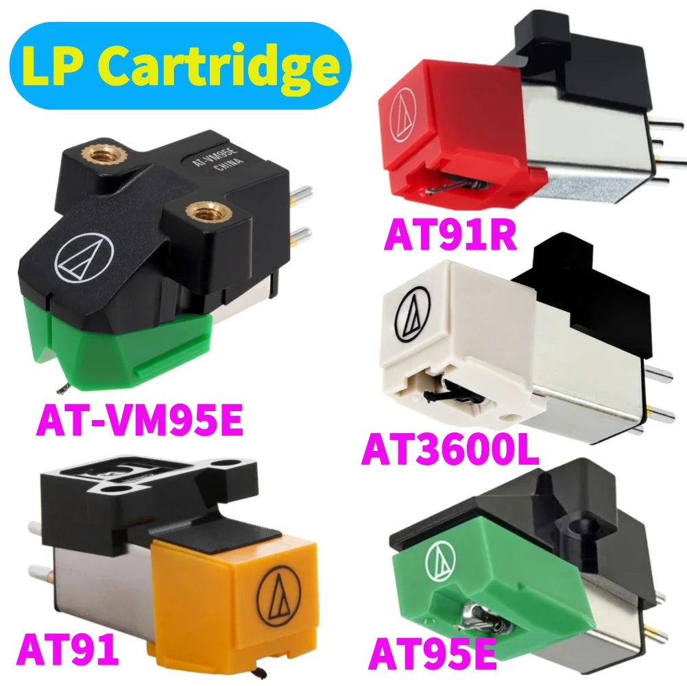 AT91R Replacement Conical Turntable Stylus Dual Moving Magnet Stereo Phono Cartridge HiFi Parts for LP Vinyl Record Turntable