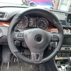 Custome Car Steering Wheel Cover For Volkswagen Golf 6 VW Jetta Sagitar 2014 Style Suede Leather Carbon Pattern Leather 2 Style
