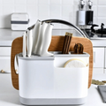 Large Capacity Multi Kitchen Cutlery Holder Waterproof Space Saving Integrated Drainer Organizer Stable Chopstick Bucket