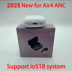 2025 NEW iOS18 ANC Air 4 Wireless Bluetooth Headphones with Active Noise Cancelling USB C Type Cable Stereo TWS Earphones
