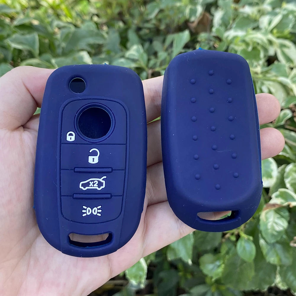 Silicone Car fob Key Case Cover Shell skin bag For FIAT 500X Doblo Argo Toro Nuovo Grazie Tipo Freedom filp Key chain Protector