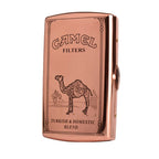 Retro Red Copper Brass Carved Cigarette Case for 12 Cigarettes Portable Tobacco Case Cigarette Holder Storage Box Smoking Tools