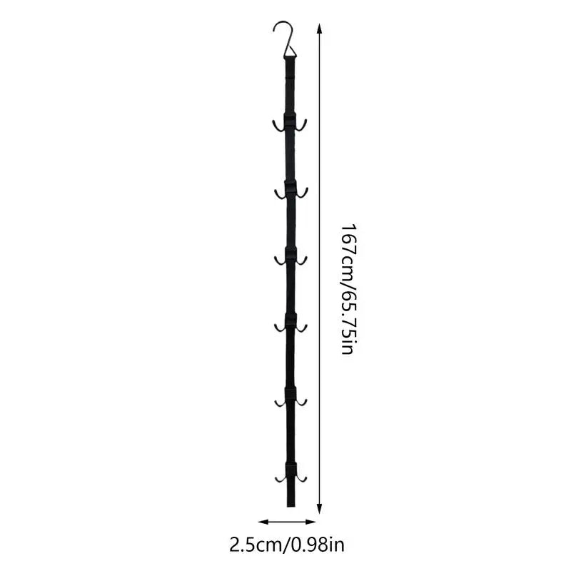 Hockey Portable Gear Rack Strap Organizer Hockey Gear Hanger Portable Drying Rack with 12 Hooks Hockey Equipment Strap Sports
