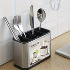 1pc KitchenD Utensil Organizer Rack, Multi-Functional Drainer for Spoons, Knives, Forks & Spatulas, Home Storage Shelf, Utensil