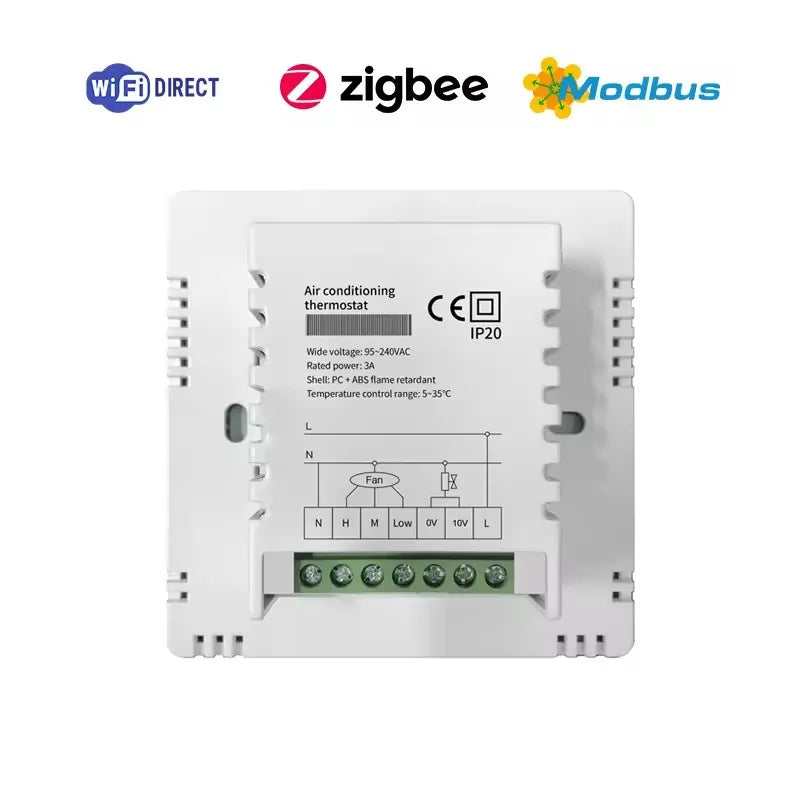 Wireless Fan Coil Thermostat Hvac Fan Coil Smart Wifi Digital Room Thermostat Modbus Thermostat Controller For Fan Coil Unit