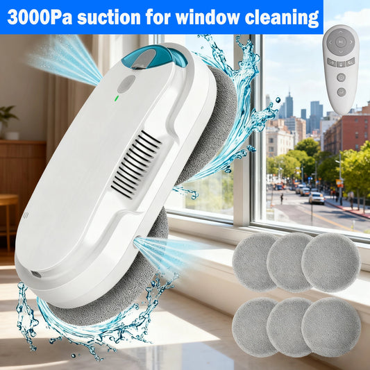 INSE Window Cleaning Robot Automatic Water Spray Function With Remote Control Smart Vacuum Cleaner Machine for Home Glass Washer