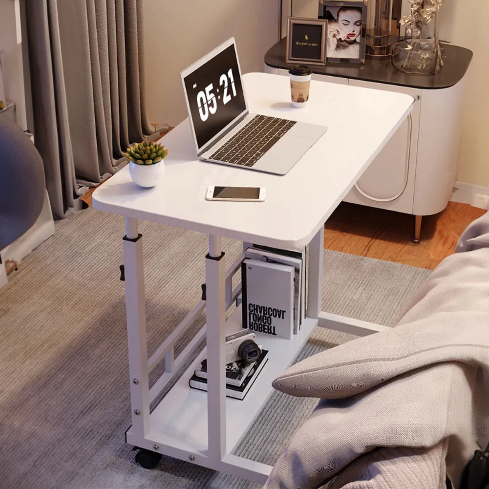 【Breeins】Height Adjustable Mobile Table Overbed Desk with Wheels