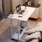 【Breeins】Height Adjustable Mobile Table Overbed Desk with Wheels