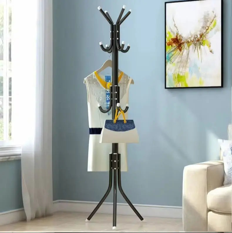 2022Standing Coat Rack Wall Entrance Shoe Rack Metal Stand for Furniture on Wheels Hanger Floor Clothes Wardrobes Clothing Shelf