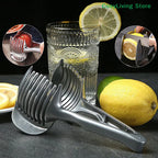 [CL]Kitchen Gadgets Handy Stainless Steel Onion Holder Potato Tomato Slicer Vegetable Fruit Cutter Safety Cooking Tools[CL]