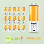 530ML Electric Juicer Portable Smoothie Blender USB Rechargeable Multifunction Fruit Mixer Machine Mini Juicer Maker Blender Cup