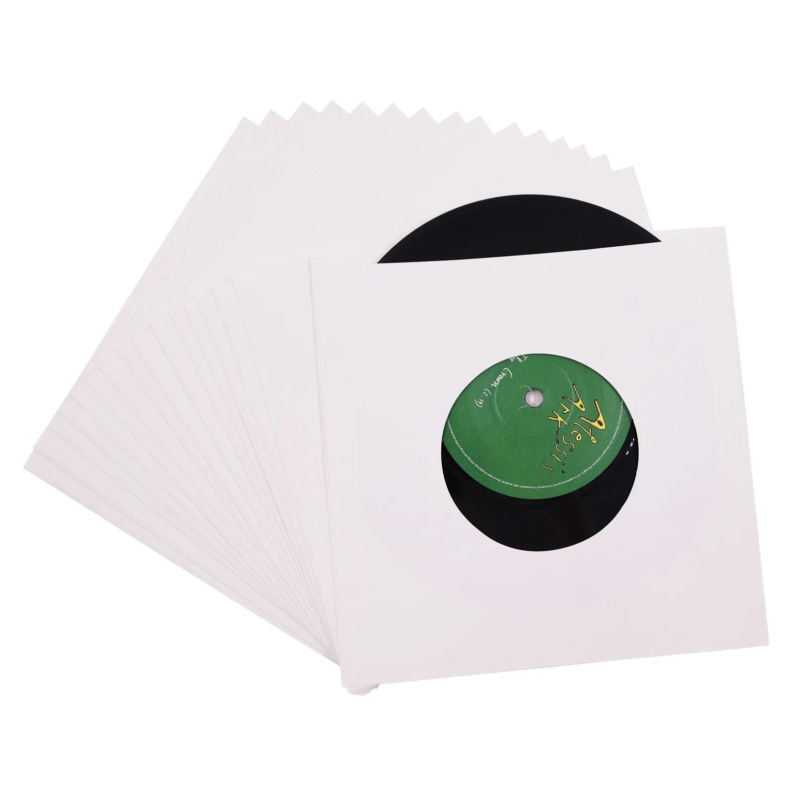 20/40Pcs 7 Inch Vinyl Record Protective Inner Sleeves ACID FREE White Kraft Paper Vinyl EP Container With Hole EP Storage Bags