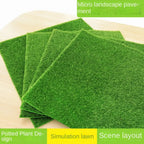 Fake Green Grass Mat Grass Mat Green Artificial Lawns Turf Carpets Fake Sod Simulation Moss Lawn Turf DIY Micro Landscape Decor