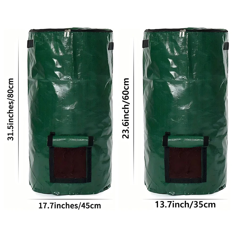 1/2Pack Compost Bin Bags Reusable Yard Waste Bags Lawn Bags Heavy Duty Garden Bag Composting Bags Garbage Can Outdoor Container