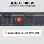 SucceBuy Garage Tool Organizer Wall Mount Yard Garden Heavy Duty Storage Rack W/ Adjustable Hook Rails for Shovels Trimmers Hose