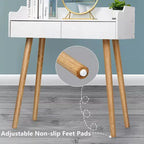 Elegant dressing table with a combination of two drawers for storing personal items, suitable for bedrooms