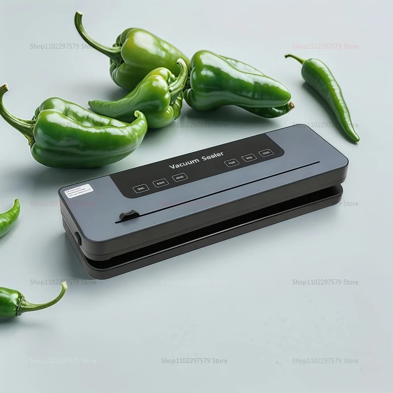 Electric Vacuum Sealer with Built-in Cutter Food Keep Fresh Dry/Wet Food Sealing Machine Touch Button Vacuum Sealing Machine