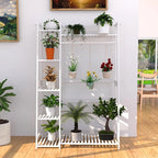 Bamboo Garment Rack with Shelves, Clothing Rack for Hanging Clothes, Freestanding Closet Organizer for Living Room Bedroom