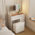 Hollywood Mirror Vanity Table Storage Minimalist Modern Light Vanity Table Makeup Drawers Coiffeuse De Chambre Maquillage Home