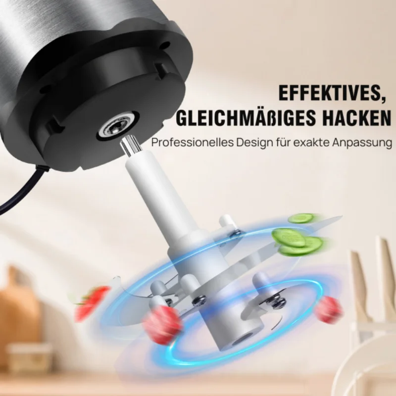 2L Electric Food Chopper - 2-Speed Vegetable Cutter, Meat Grinder & Blender, Compact Kitchen Processor