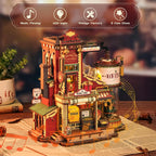 3D Wooden Puzzle Music Box Kit - "Christmas Dream Gift Factory" Model for Kids & Adults | AlluCanFind