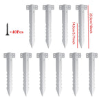 5PCS Fixing Peg Timber Heavy Duty Sleeper Stakes Metal Landscape Edging Stakes for Driveway Garden Edging Timber Planter Raised