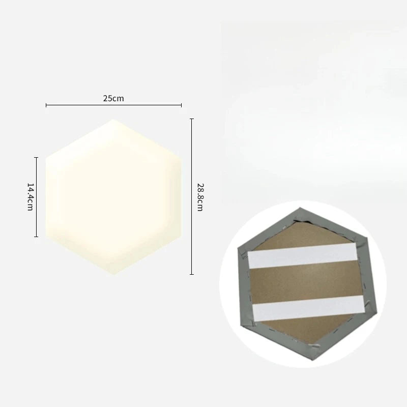 Hexagonal 3D Wall Stickers Upholstered Wall Panels Kids Anti-collision  Peel and Stick Headboard Self Adhesive Leather Soft Bag