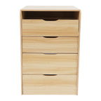 48CM Makeup Table with Makeup Stool, Cabinet with 3 Drawers , +Flip Mirror Modern Style Log Color