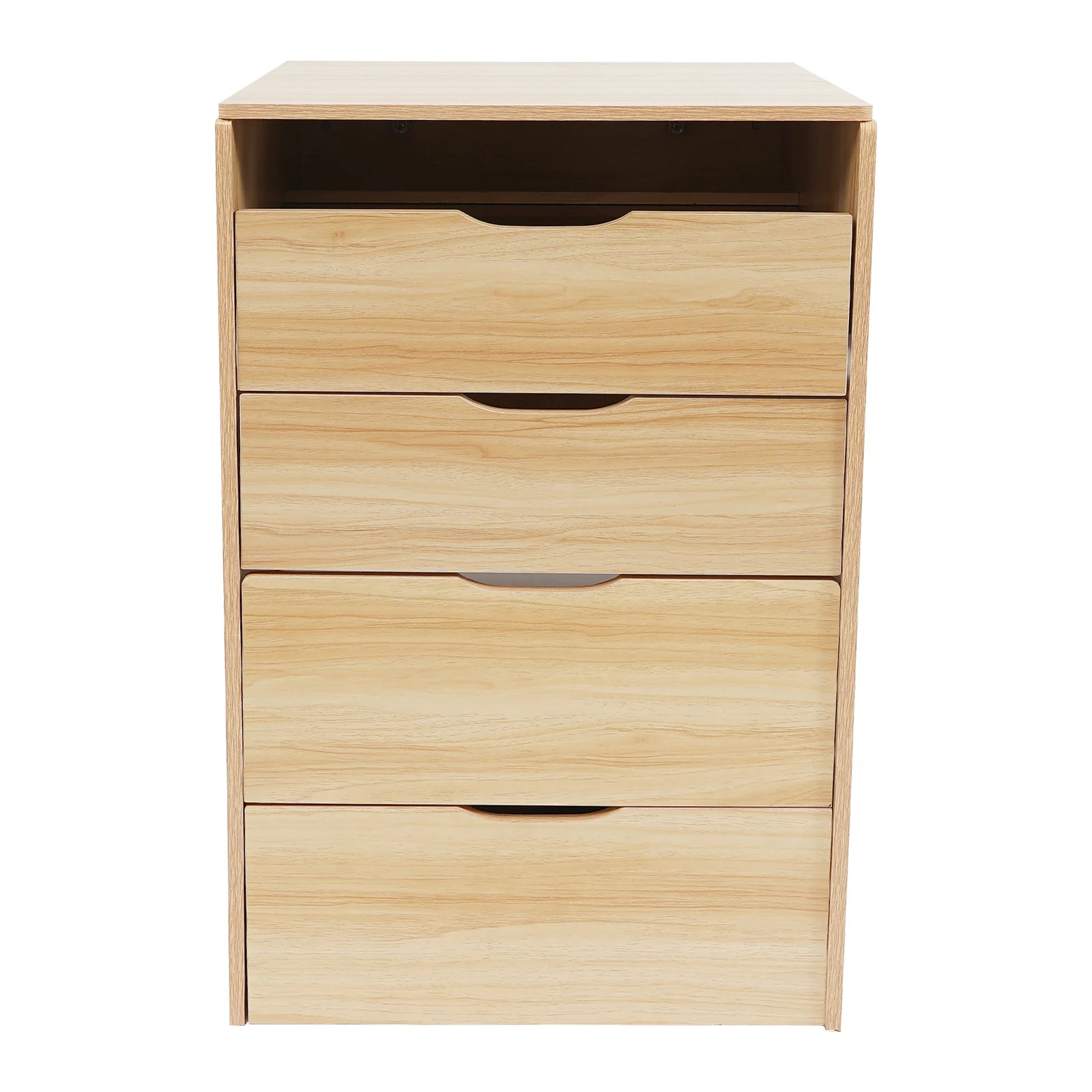 48CM Makeup Table with Makeup Stool, Cabinet with 3 Drawers , +Flip Mirror Modern Style Log Color
