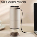 1500mAh Electric Coffee Grinder Externally Adjustable Type-C Charging Coffee Burr Grinder Bean Grinding Machine Coffee Maker