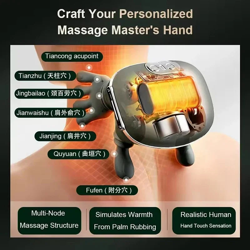 Electric Kneading Neck Deep Massage Muscle Relax Bionic Massage Pillow Finger Pressure Neck Massager Back and Shoulder Massager