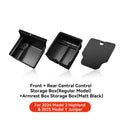 YZ For Tesla Model 3 Highland 2024 Model Y Juniper 2025 Storage Box Center Armrest Hidden Box Cup Holder Organizer Accessories