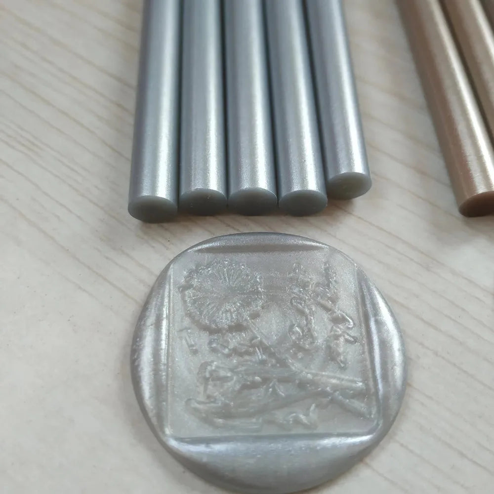20Pcs/Lot Antique Hot melt Glue sticks Metal color Silicone bars for gun Golden/Silvery/Champagne/Bronze DIY Sealing wax