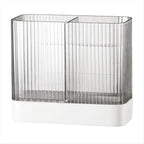 [CLOS] Utensil Holder, Cooking Utensil Crock Wall Mounted Utensil Organizer Countertop Utensil Storage for Kitchen,White