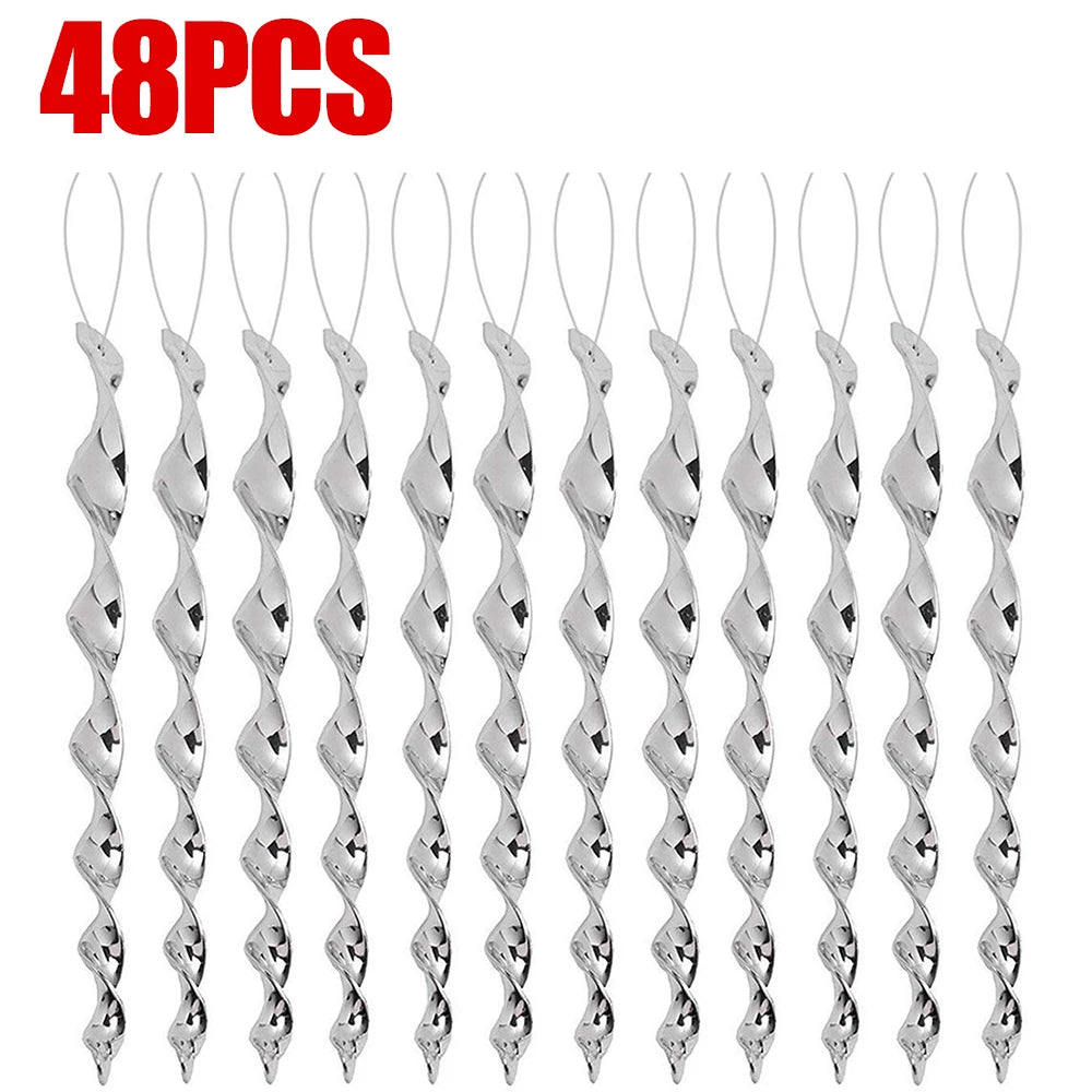 12-60pcs Bird Repellent Reflective Rods 30cm Scare Birds Repeller Wind Spiral Rotating Rod Hanging Ornaments Home Garden Decor