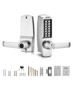 VEVOR Mechanical Keyless Entry Door Lock 14 Key Mechanical Door Lock Key Mechanical Keypad Door Lock Handle Stainless Steel Lock