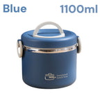 304 Stainless Steel Lunch Box 2 Layer Double Wall Thermal Food Jar, Insulated Bento Box Leakproof Lunch Container with lunch Bag