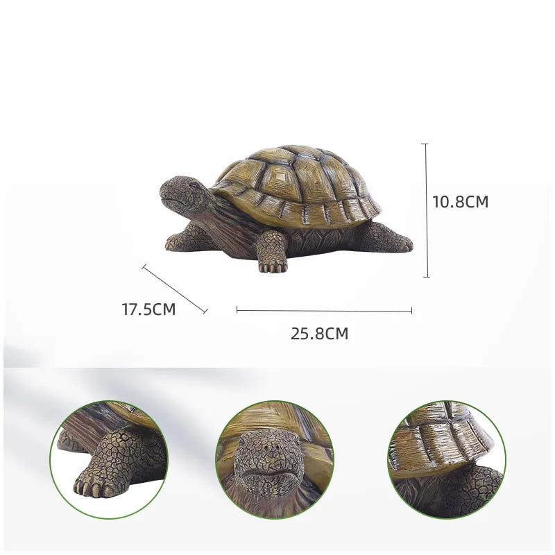 Cute Decorative Turtle Resin Tortoise Outdoor Garden Pond Fish Tank Bonsai Animal Sculpture For Home Garden Decor Ornament