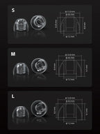 FiiO HS20 Transparent Earphone Cover Liquid Silicone Ear Tips Eartips 3pairs Bass Boost Customize EarTips LFGB Authentication